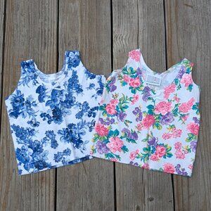Vintage Girls 12 months Tank Tops - Set of Two